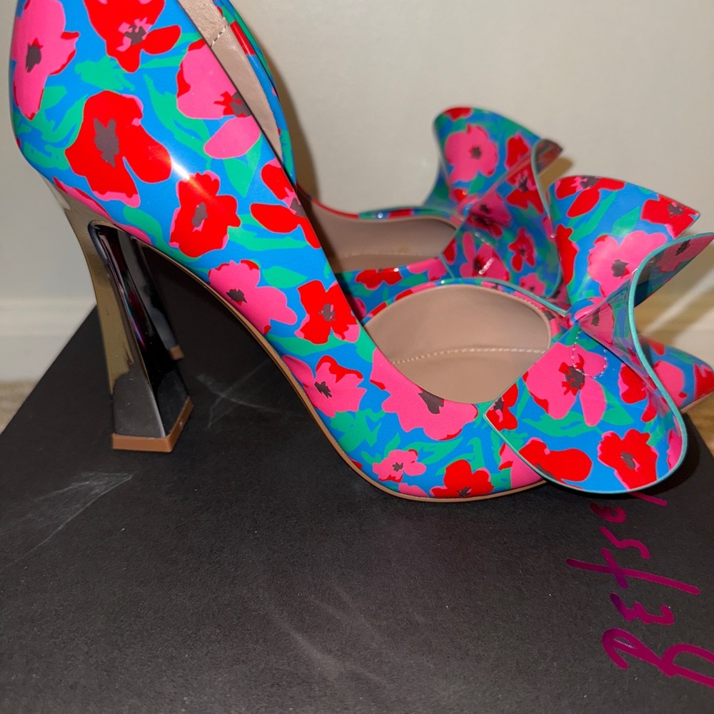 BETSY JOHNSON NOBBLE-P BLUE MULTI PUMP SIZE: 7.5 - Picture 7 of 9